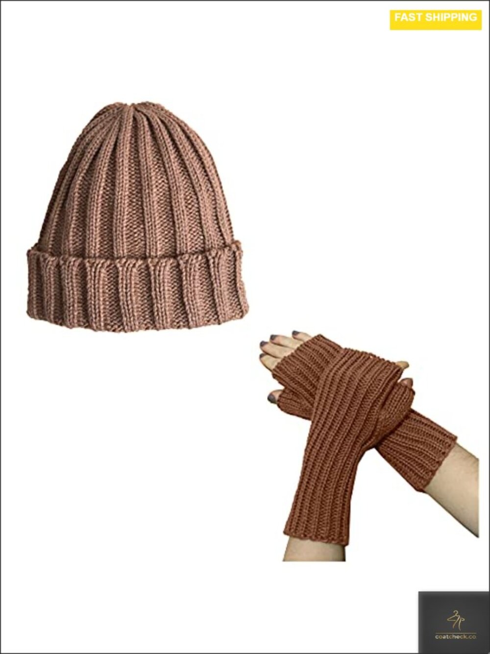 Alpaca Wool Knit Beanie Hat and Mittens Set, Handmade Peru, Unisex